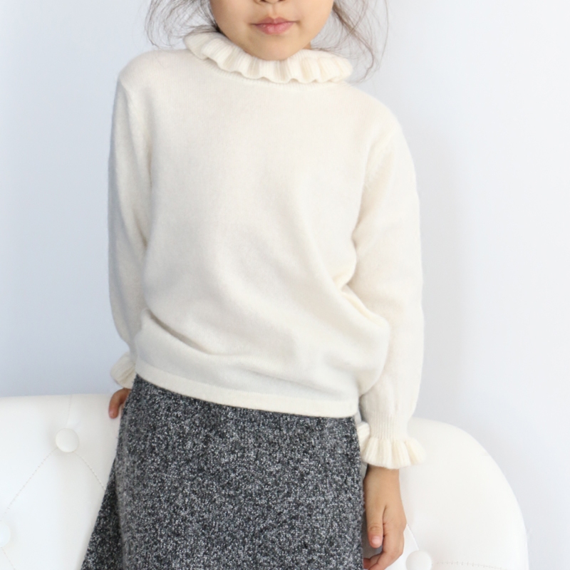 TT Suede original design 100 Cashmere children's girls lace with lace to beat cashmere color