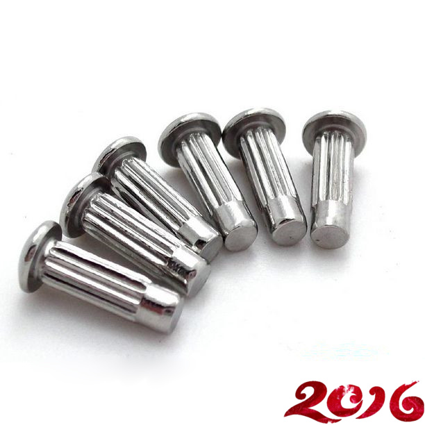 GB827 aluminum plate rivets Solid semi-circular head knurled rivets Nameplate rivets series 1 6 2 2 5 3 4