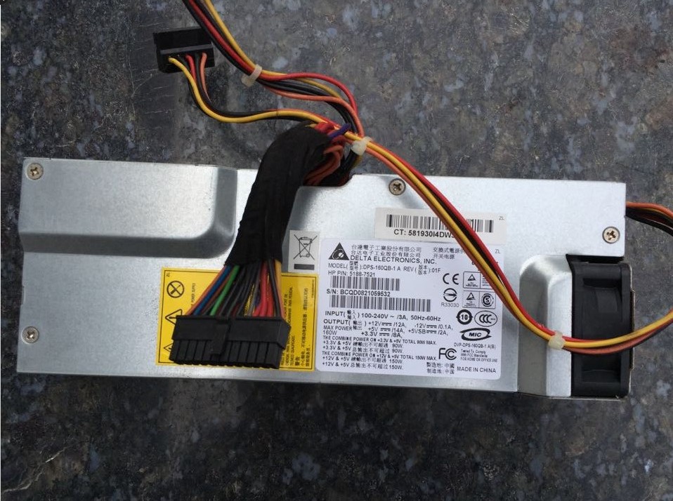 Original assembly machine H P mini black crystal DPS-160QB-1 A p n 5188-7521 power spot