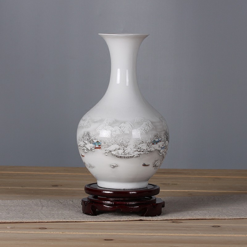 The Vase of jingdezhen ceramics flower arrangement, household act the role ofing is tasted furnishing articles sitting room decorations