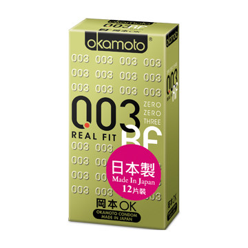 【okamoto冈本OK】003 RF极薄贴身12片装台湾官网直邮进口