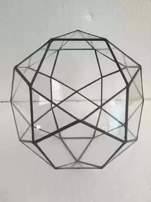 New product European and American style three dihedral glass flower room fleshy green plant transparent flower pot Moss micro landscape ecological bottle