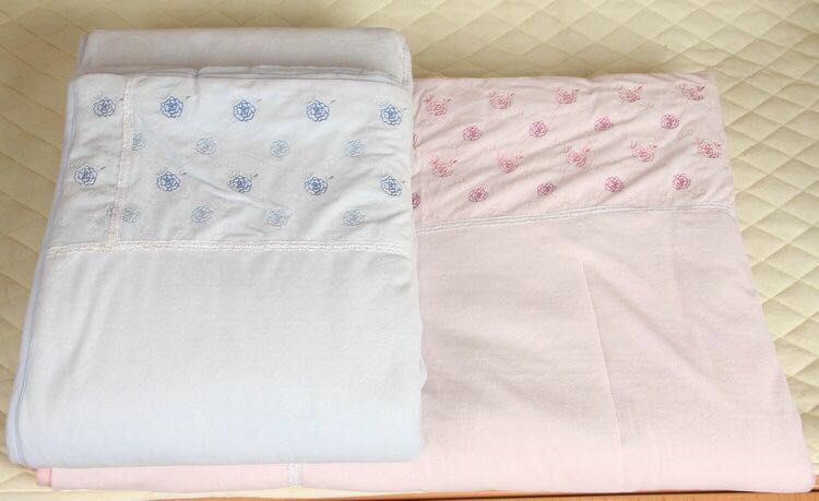 Exported to Japan, thin quilt, air-conditioning quilt, gauze quilt, available for babies, unprinted, spring, summer and autumn, machine washable, blue powder