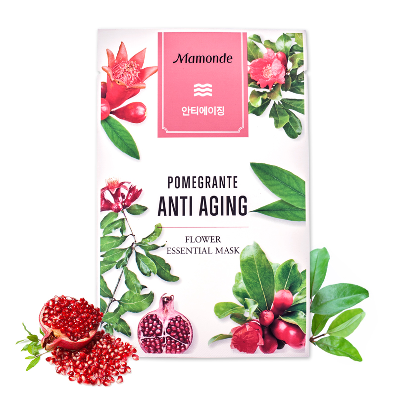 Mamonde/梦妆面膜 石榴抗皱紧肤面贴膜20ml 保湿抗皱紧肤补水滋润