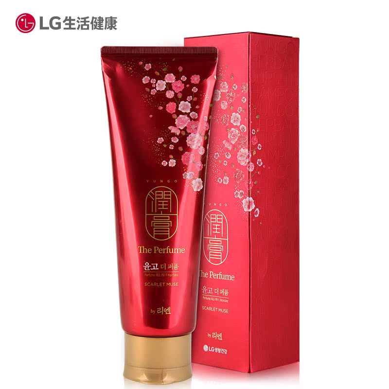 LG韩国进口睿嫣 红色润膏甄我香水洗发水250ml 洗发护发2合1 包邮