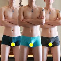 Youth low rise flat corner boxer briefs masculine U convex airplane pants elephant nose JJ set comfortable physiological cotton