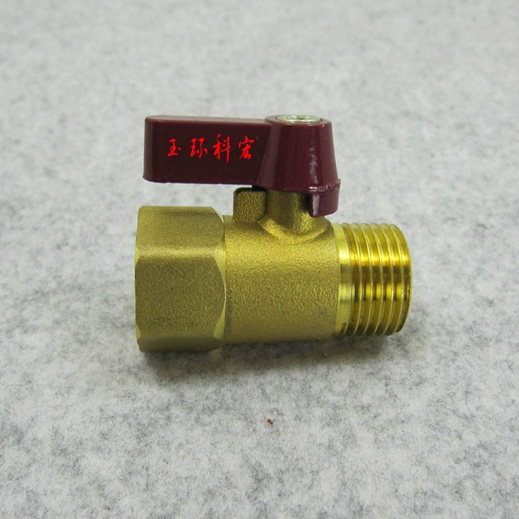 4 points DN15 inner and outer wire ball valve straight valve thread copper valve little red hat