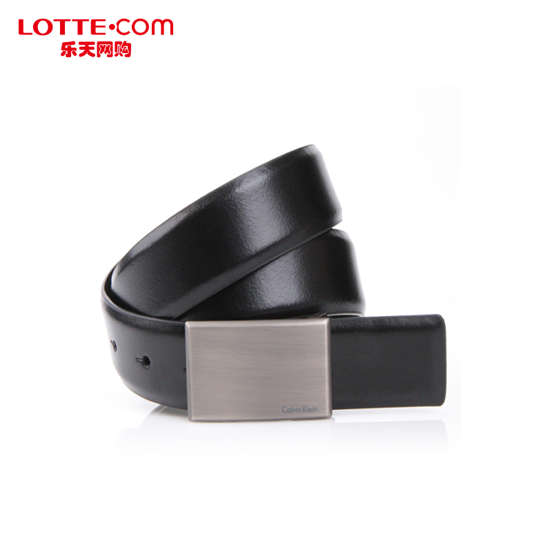 乐天网购CalvinKlein男士牛皮皮带商务休闲简约搭扣韩国正品直邮