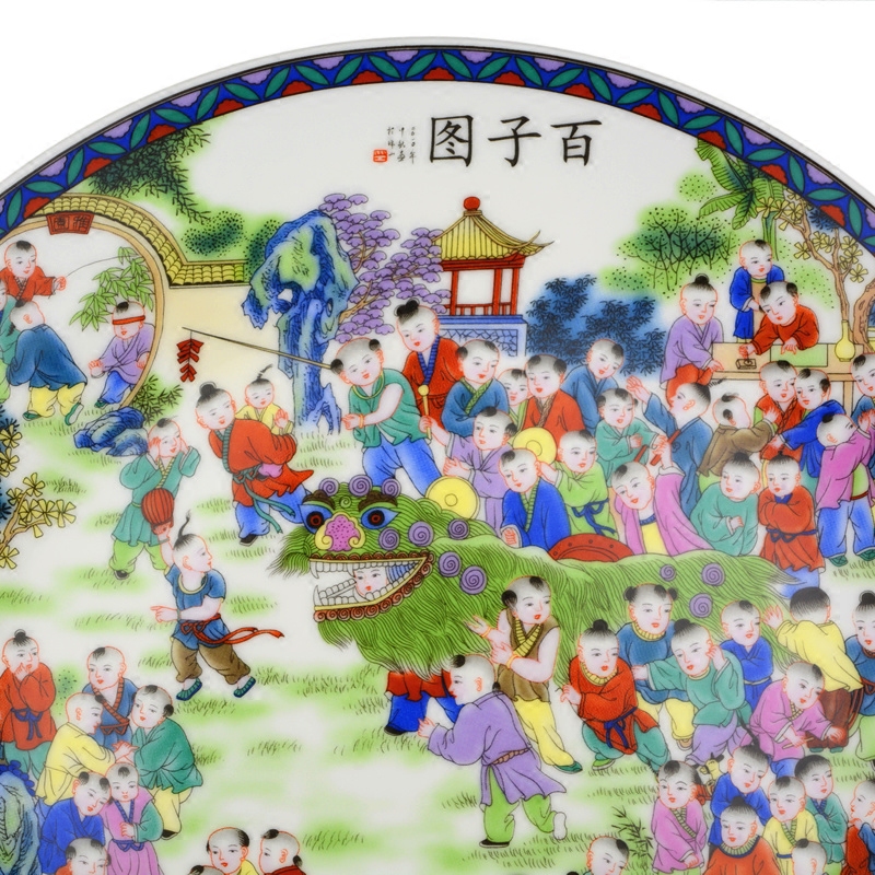 Jingdezhen ceramics, the ancient philosophers figure furnishing articles of Chinese style living room porch ark adornment handicraft decoration plate
