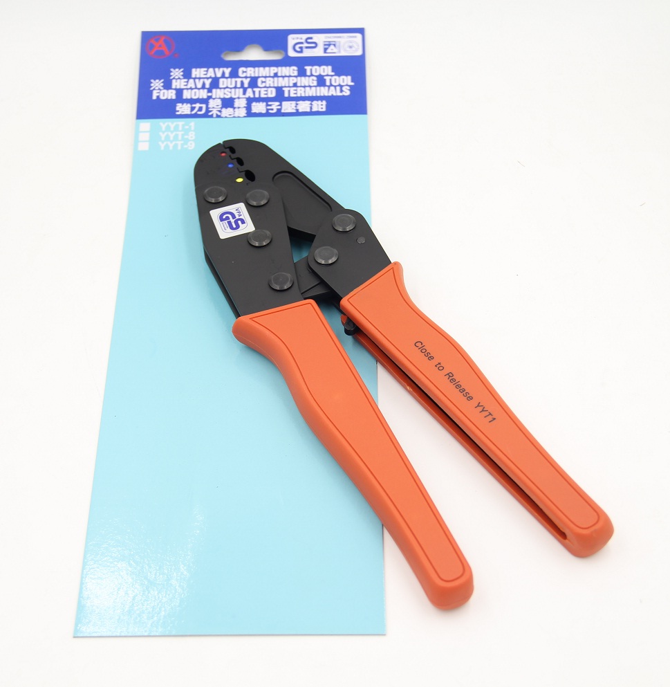 Original Taiwan YYT-1 0 25-6 square crimping pliers Strong pre-insulated terminal crimping pliers