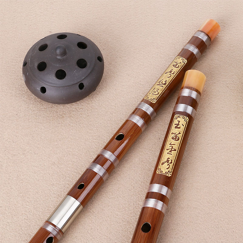 National soul Double plug flute Musical instrument Beginner Bamboo flute Bitter bamboo flute Beginner Adult flute Beginner