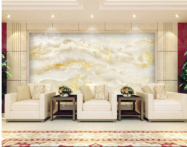 Tile background wall European-style living room TV sofa background wall Song in the cloud 3D high temperature microcrystalline stone marble pattern