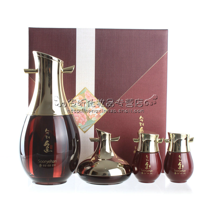 秀雅韩秀天参先柔润白精华霜礼盒4件套 80ml