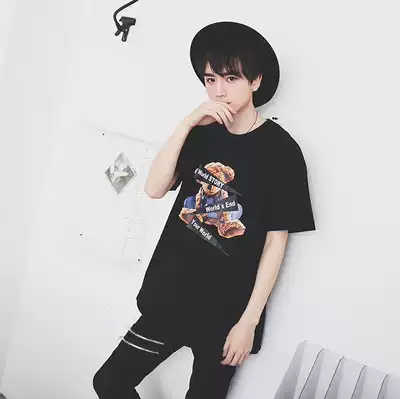 蒼井翔太同款oversize熊t恤周邊中性bf男寬鬆女純棉t恤打底衫外套 蒼井翔太同款oversize熊t恤周邊中性bf男寬鬆女純棉t恤打底衫外套