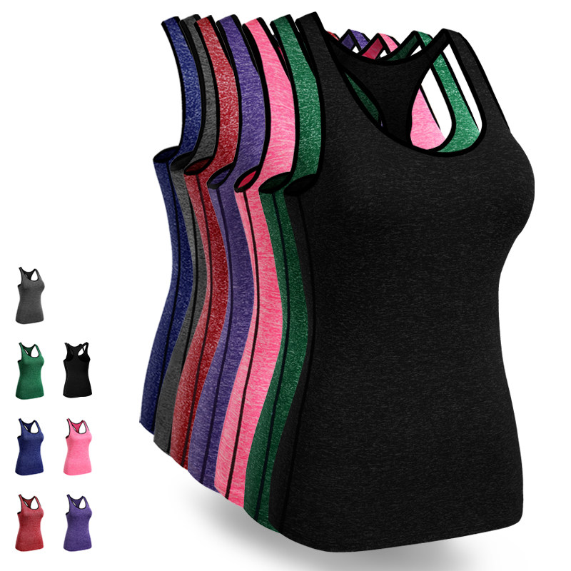 Sports vest female pro tight vest yoga elastic speed-dried vest running private coach customized