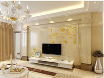 Factory direct sales European TV microcrystalline stone background wall marble Roman column simple carved square column stone carving