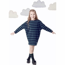 (Clearance is not returnable)Spain Condor long-sleeved striped T-shirt Sweater dress Socks shot separately