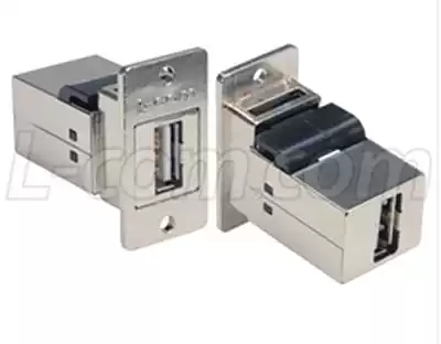 L-com fully shielded pure metal panel is mounted USB adapter A port TO A port ECF504-AA Special