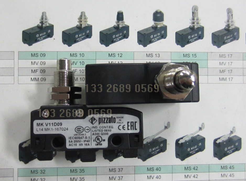 MK V11D09 PIZZATO microswitch MS09 MS10 MK V11D10 MK V11D10-G