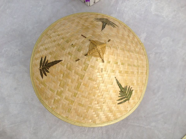 Hat wholesale travel rain cap three-leaf bamboo factory direct bamboo woven straw hat big edge straw hat Farmer hat