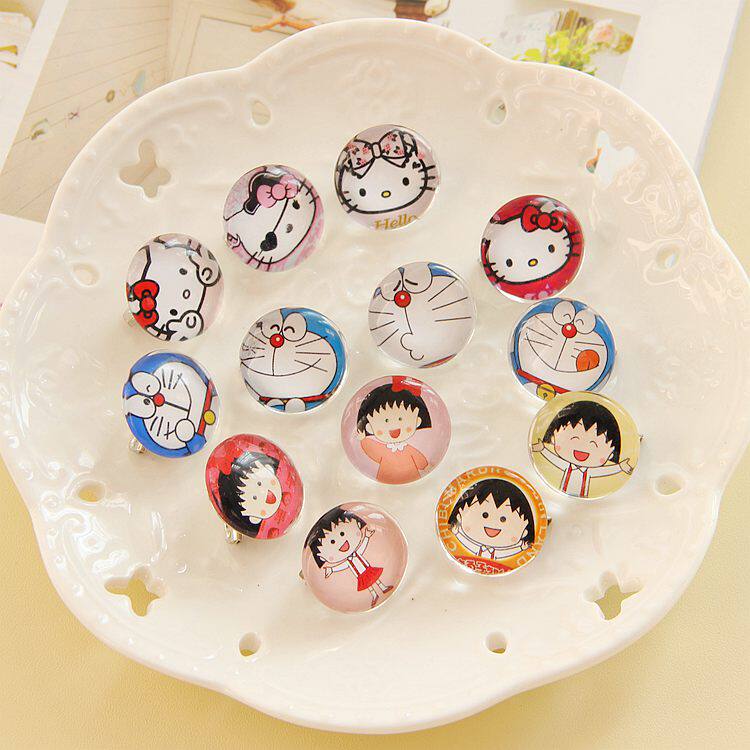 Special price ~ pellet head time jewel glass small brooch chest badge chest badge chest flower pin