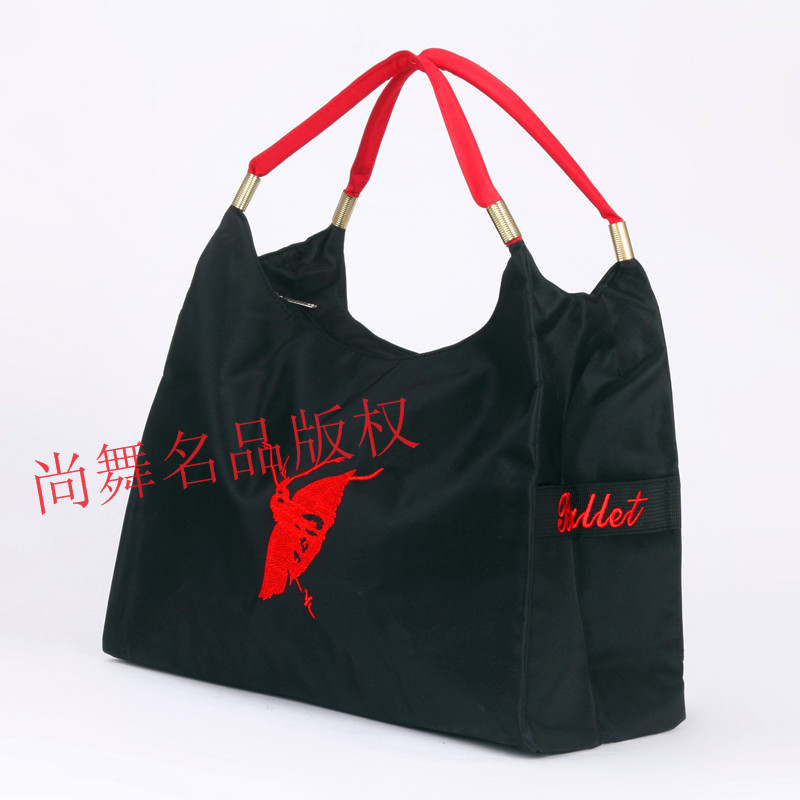 Red dancer ladies dance shoulder bag outdoor handbag square dance waterproof fabric bag