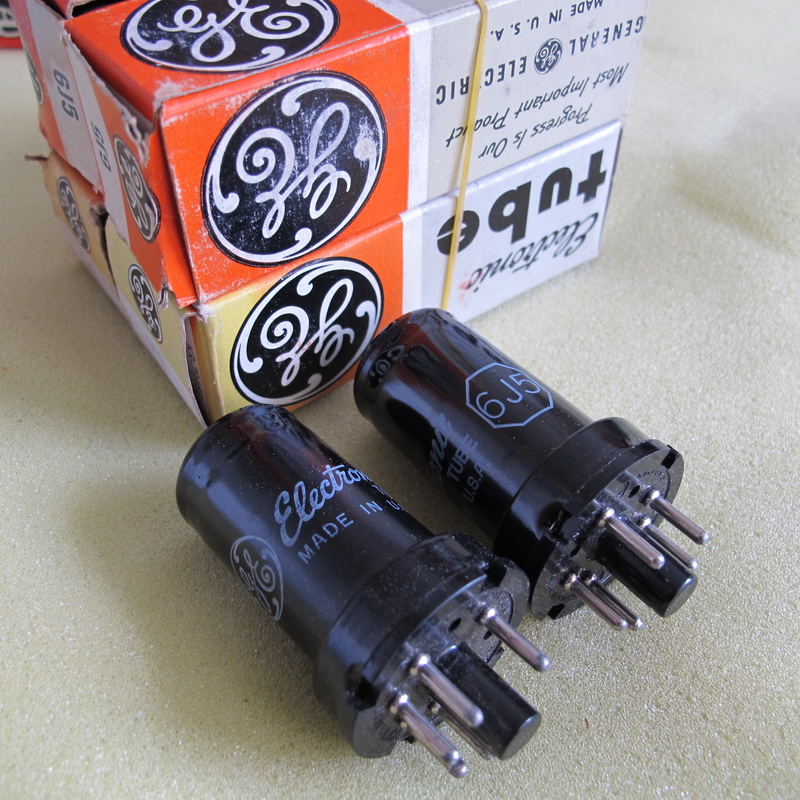 The new U.S. original box GE General Electric 6J5 iron shell vacuum tube