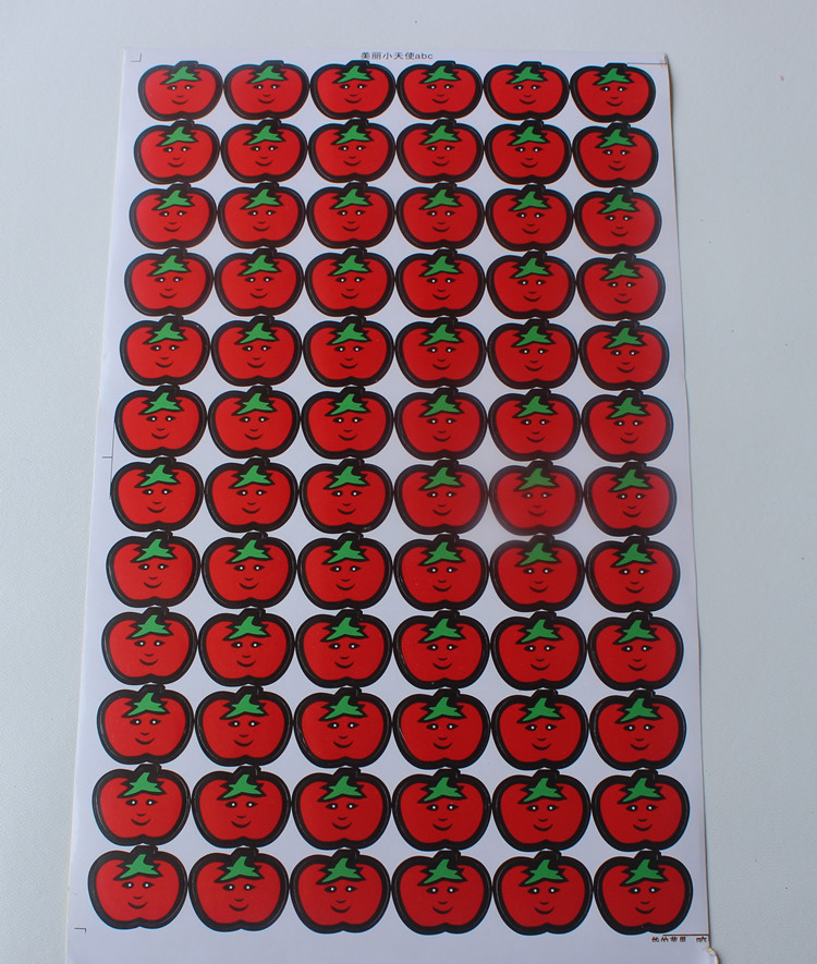 Kindergarten auxiliary supplies cartoon sticker reward sticker praise sticker big apple sticker