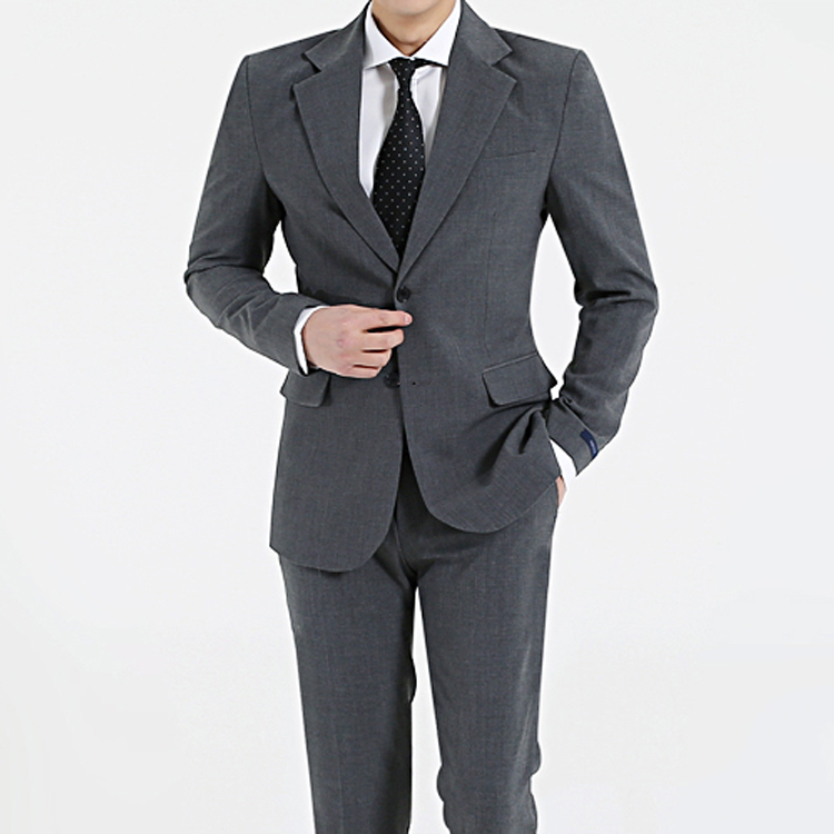 South Korean men's clothing 2021 Spring new products Korean version Men's classic grey sashimi suit Two sets