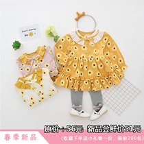 One year and half female baby Liandress baby Princess Dresses 2 womens Po Autumn clothes 2019 new 3 children Ocean Gas