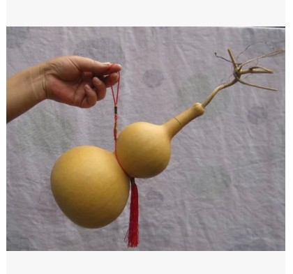 Send red Chinese knot Crown special promotion wine gourd natural gourd large medium and small open gourd