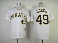 MLB Bóng chày Cướp biển Pittsburgh Cướp biển49 # LOCKE Jersey Áo ngắn nam Áo bóng chày bộ adidas