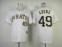 MLB Bóng chày Cướp biển Pittsburgh Cướp biển49 # LOCKE Jersey Áo ngắn nam Áo bóng chày bộ adidas