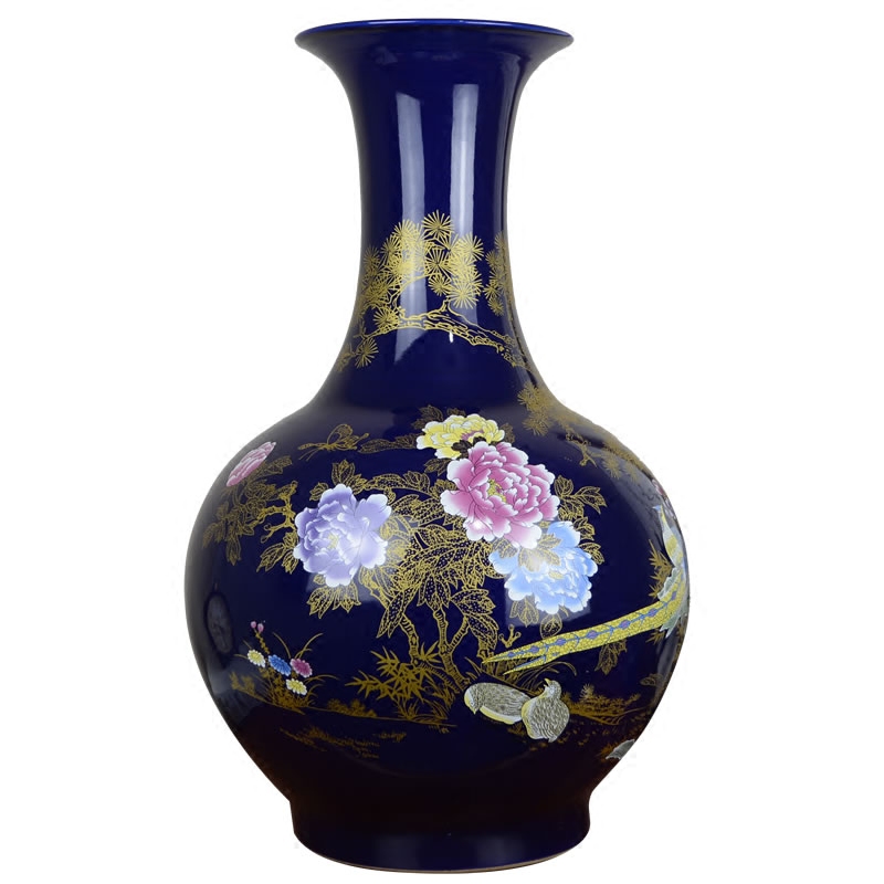 Jingdezhen ceramic large landing new Chinese style household vase in the sitting room porch flower arranging, adornment is placed