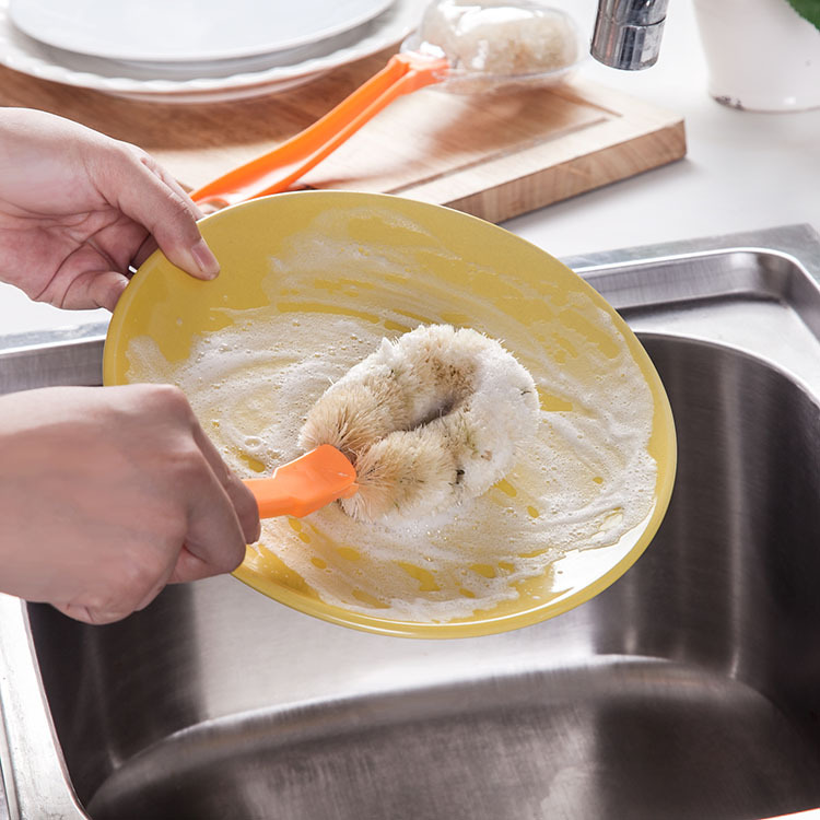 Long handle wash pot brush without stick oil pan brush kitchen brush brush without hurt pan dish brush