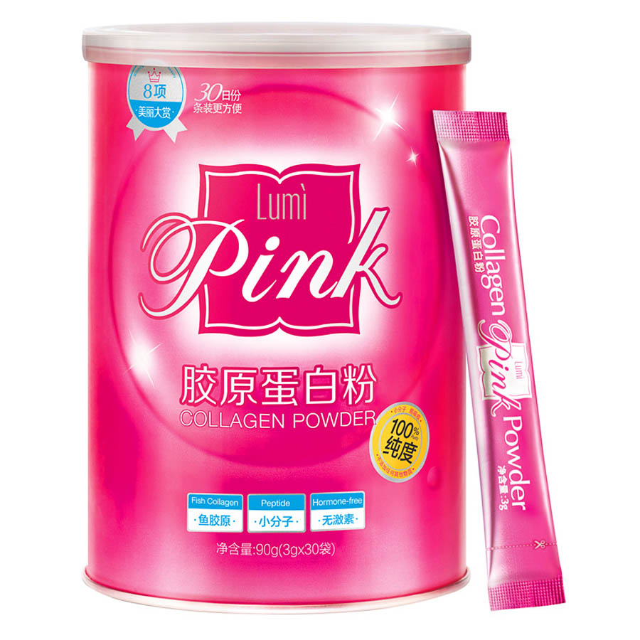 Lumi胶原蛋白粉Pink粉30袋 小分子胶原蛋白粉 深海鱼胶原蛋白肽粉