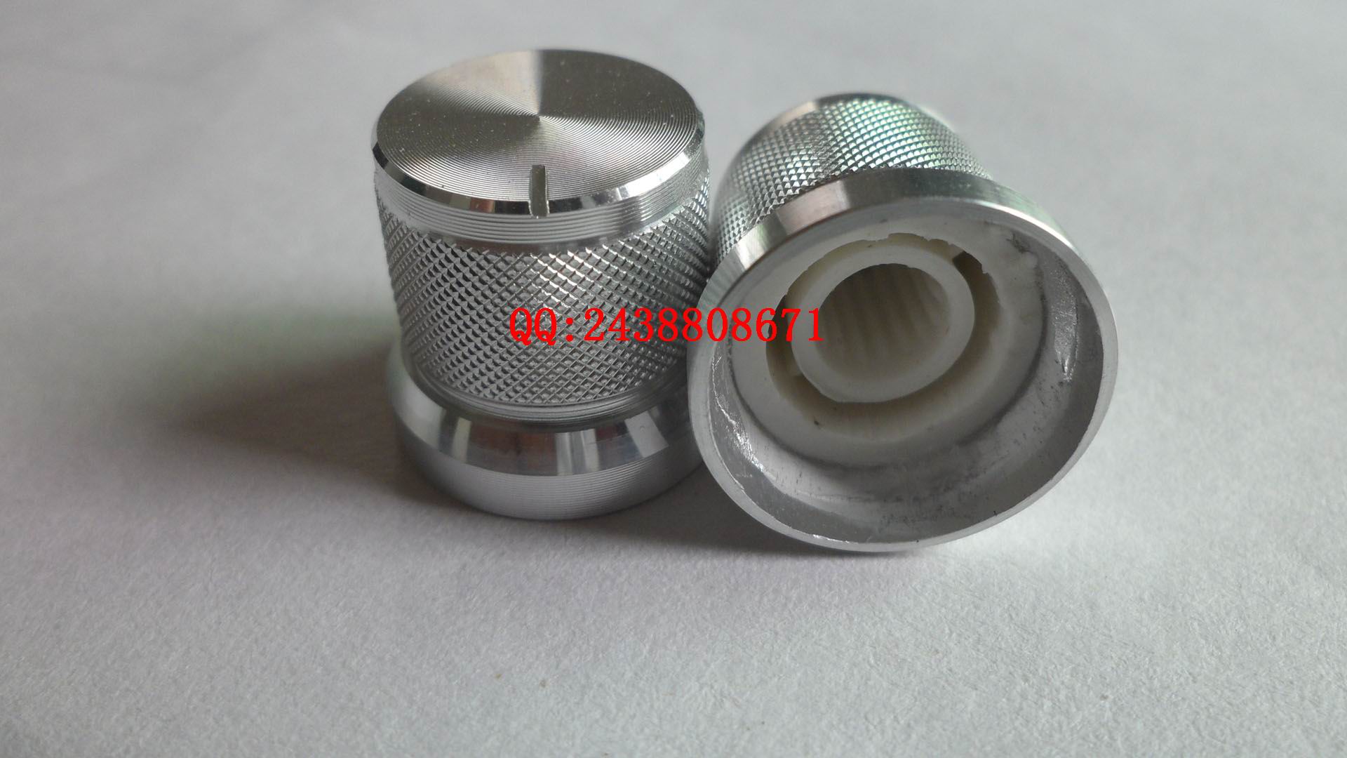 Amplifier knob Volume knob Potentiometer knob Aluminum alloy knob 17x16 silver mesh with scale