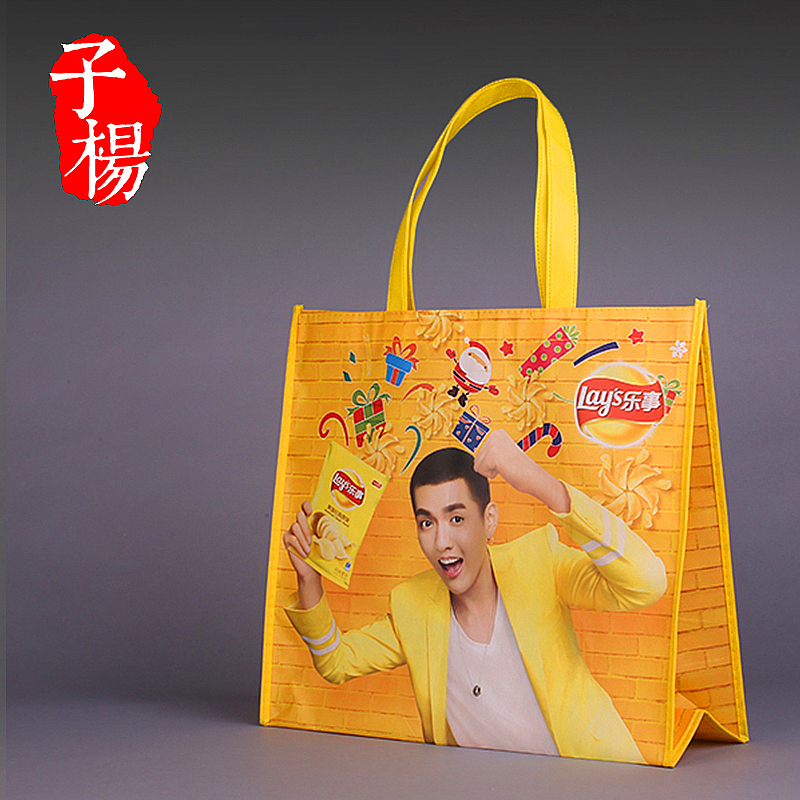 Non-woven bag custom environmental protection bag Custom non-woven shopping bag Color exhibition bag laminating tote bag laminating