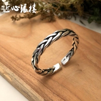 Silver Bracelet Men 999 Foot Sterling Silver Women Couple Custom Handmade 5 Twist Thai Silver Bracelet Do Old Vintage Silver Jewelry