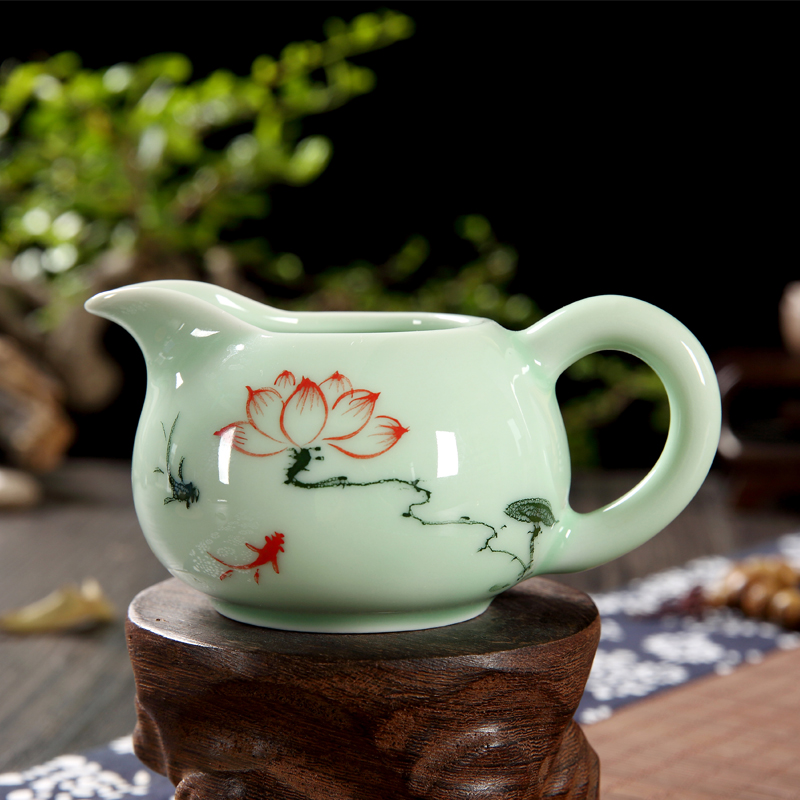 Celadon justice household kung fu tea accessories ceramic tea cup and pot teapot tea tea machine work, head points