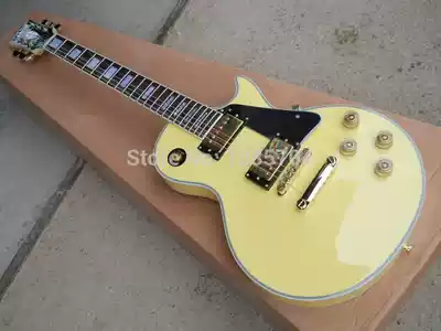 New electric guitar LP milk yellow color style can be customized