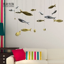 Abstract Fish Decoration Pendant Hotel Lobby Restaurant Sky Pendant Fish Hanging Decoration Sales Office Fish Decoration Hanging Art