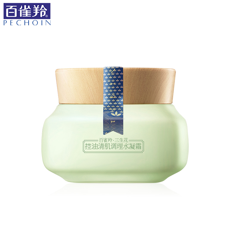 百雀羚三生花 控油清肌调理水凝霜50g 女士面霜 补水霜保湿霜滋润