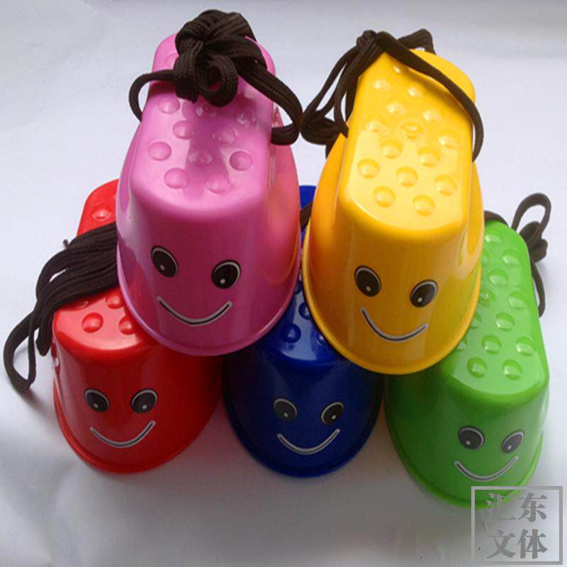 Children's smiling face stilts Toys feel integrated training balanced equipment on stilts stilts stilts stilts