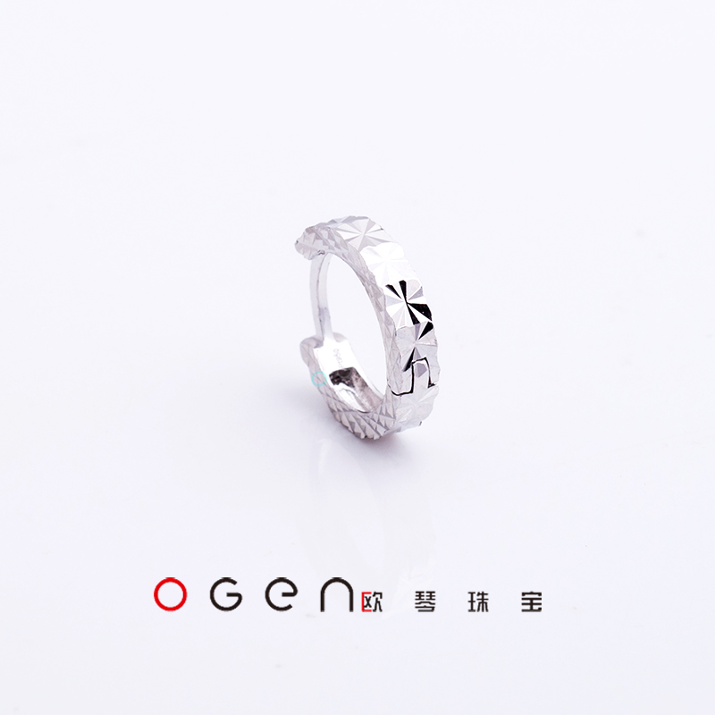 Platinum PT950 white gold diamond car flower ear buckle earrings ear bone ear needle Men and Women Christmas Valentine's Day single spot