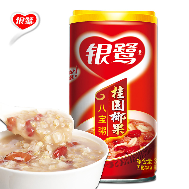 【天猫超市】银鹭 桂圆椰果八宝粥 360g罐装 速食粥 休闲零食