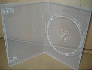 Thickened soft glue 14 cm DVD disc box CD transparent double disc rectangular disc box with film can be inserted