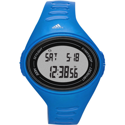 台湾官网直邮进口adidas Adizero 椭圆热血 计时运动电子表 蓝色