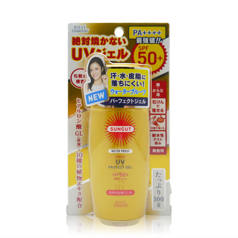 【日本直邮】Kose/高丝suncut金瓶防晒霜啫喱乳SPF50防水防汗100g