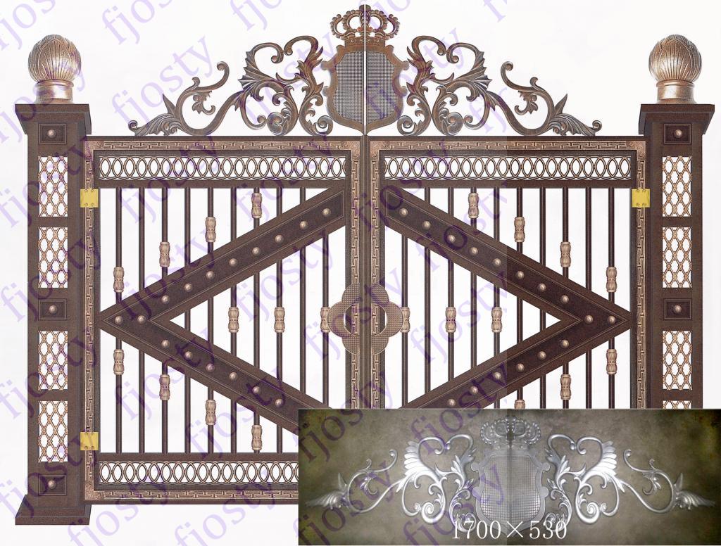 Door Head Flower Patio Accessories Aluminum Door Accessories Villa Gate Cast Aluminum Iron Art Eurostyle Door Forged iron art accessories